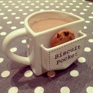 Cup with Biscuit Pocket