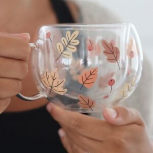 Pretty Little Home Double Wall Glass – Autumn Flowers Edition