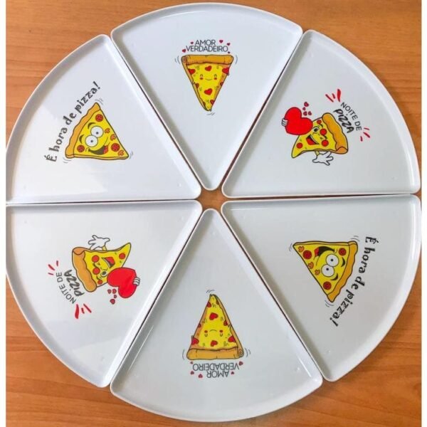 Pizza Party Slice Plates – Set of 6