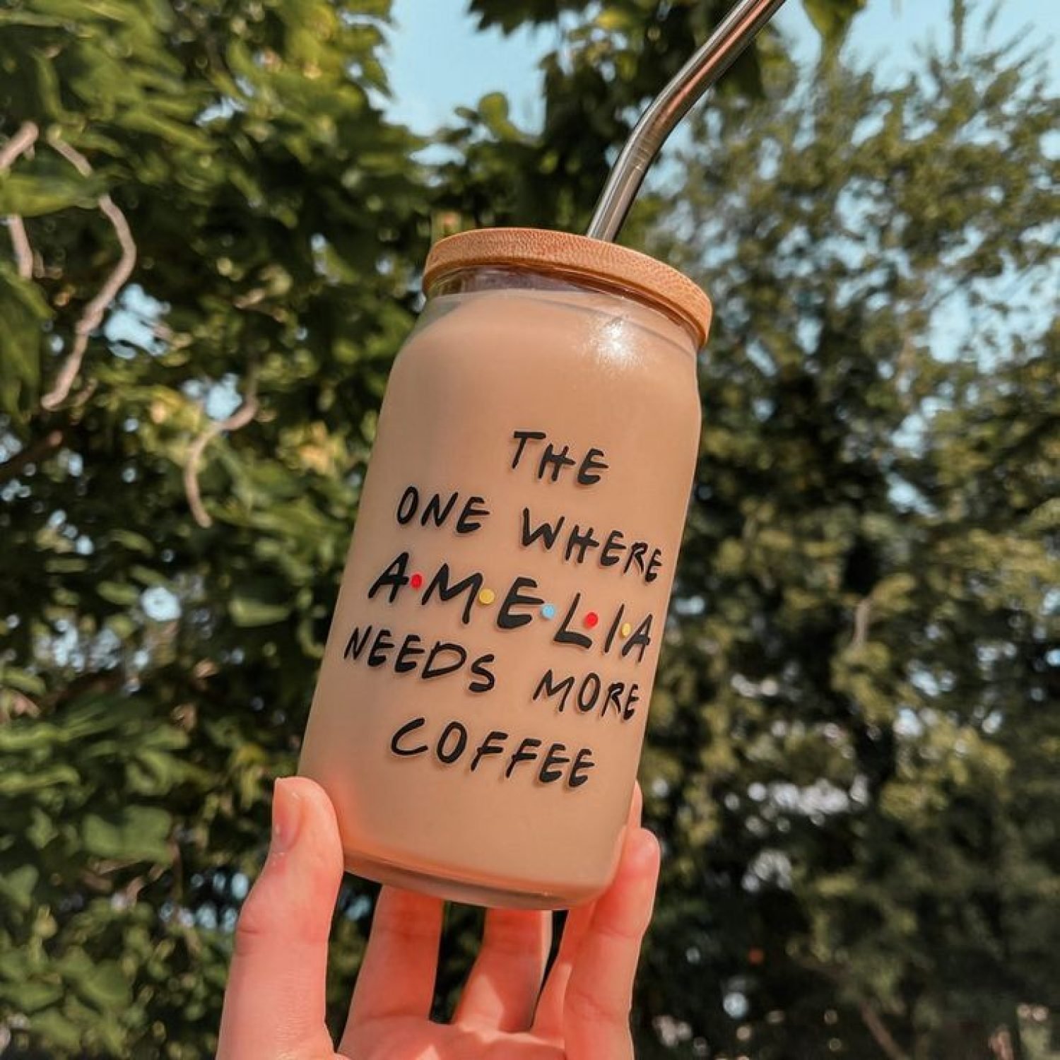 Custom Glass Iced Coffee Jar